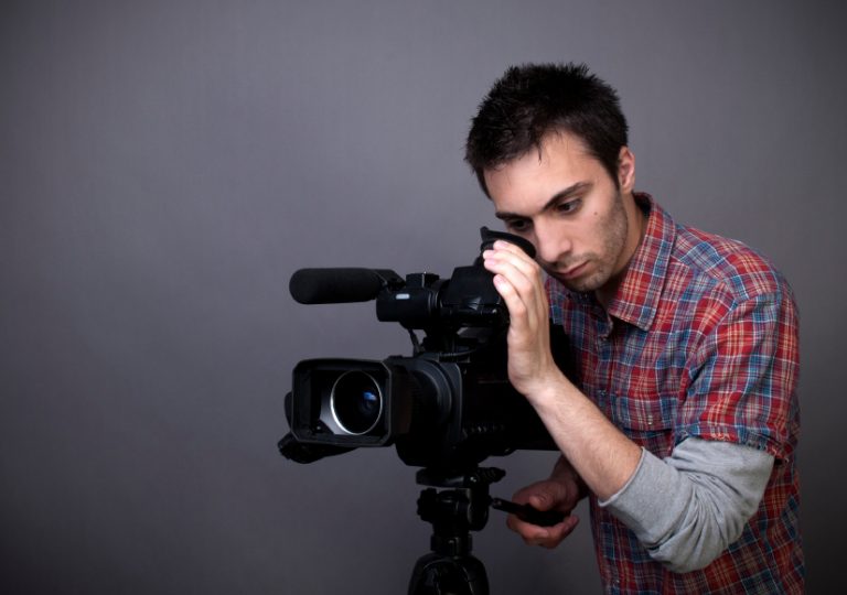 Man with video camera