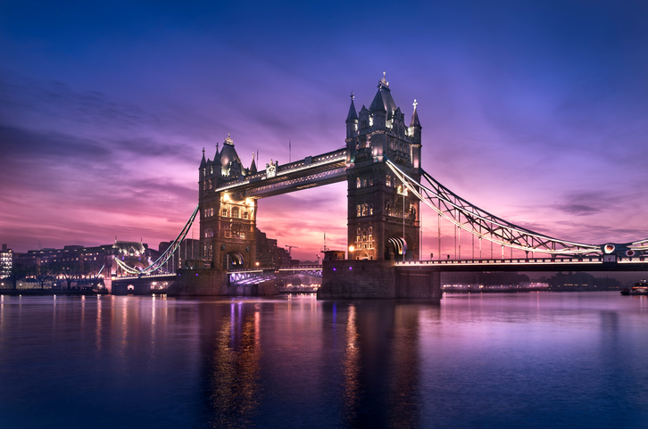 Famous Tower Bridge in the morning, London, England