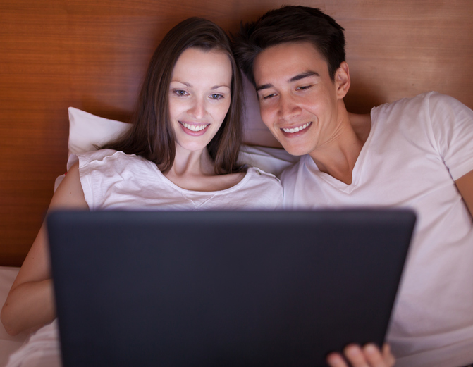 Couple on laptop