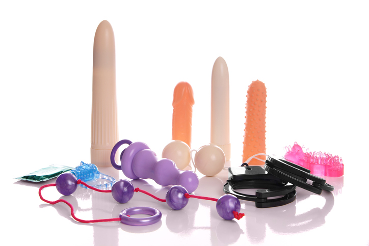 large collection of sex toys