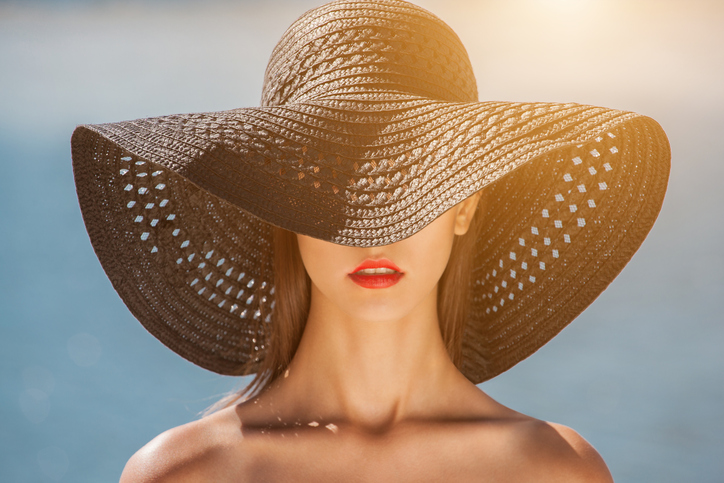 attractive woman in hat