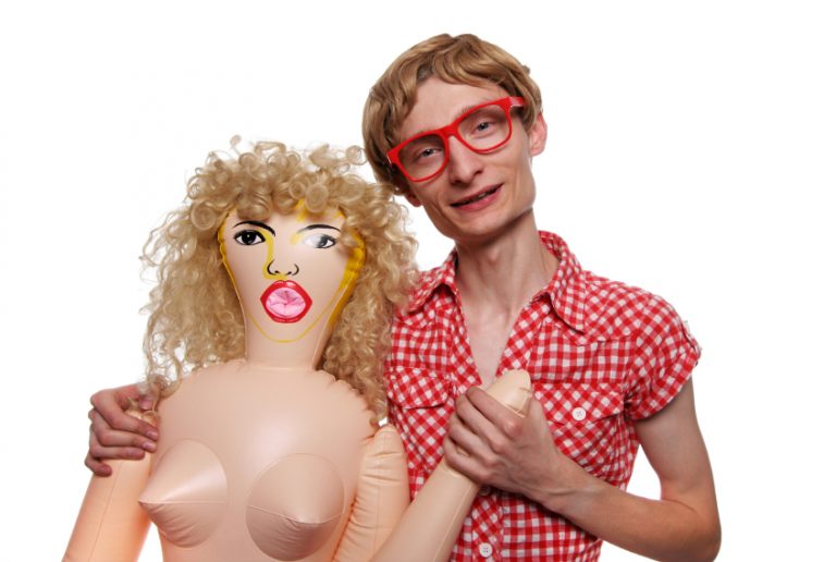 man with sex doll