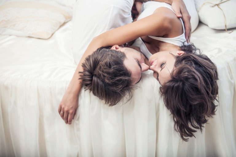 Women want sex just as much as men, as one couple show in bed