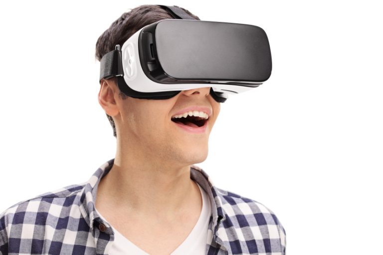 A young man enjoying free VR porn