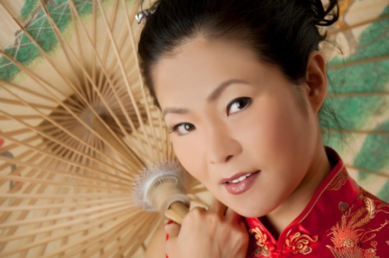 Japanese woman with a fan