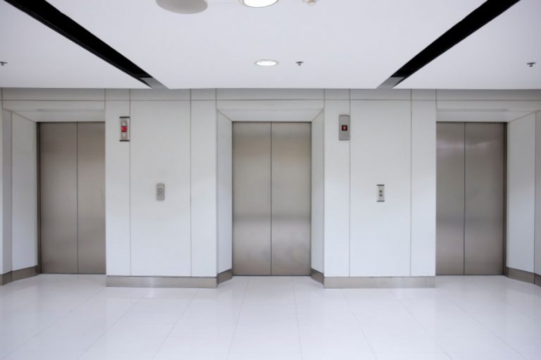 The door of a lift